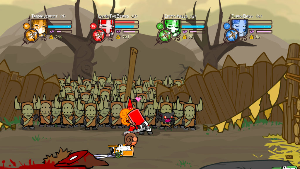 Castle crashers как играть вдвоем на одном компьютере на клавиатуре